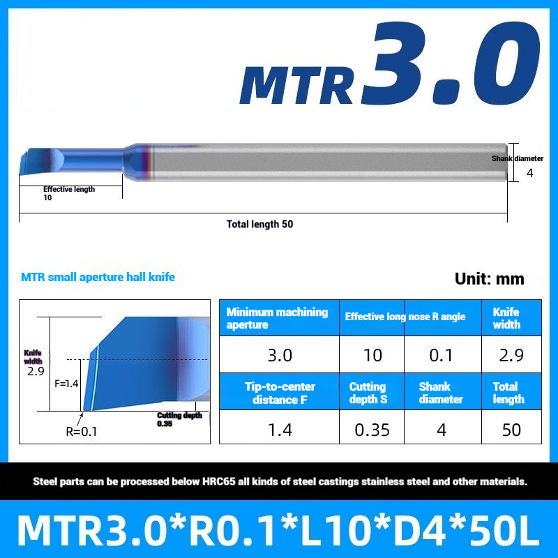 1122-MTR Small Bore Boring Tools Precision Boring Tools for Wear-Resistant Steel CNC Boring Bars Tungsten Carbide Alloy Shock-Resistant Miniature Turning Tools Shandong Denso Pricision Tools Co.,Ltd.
